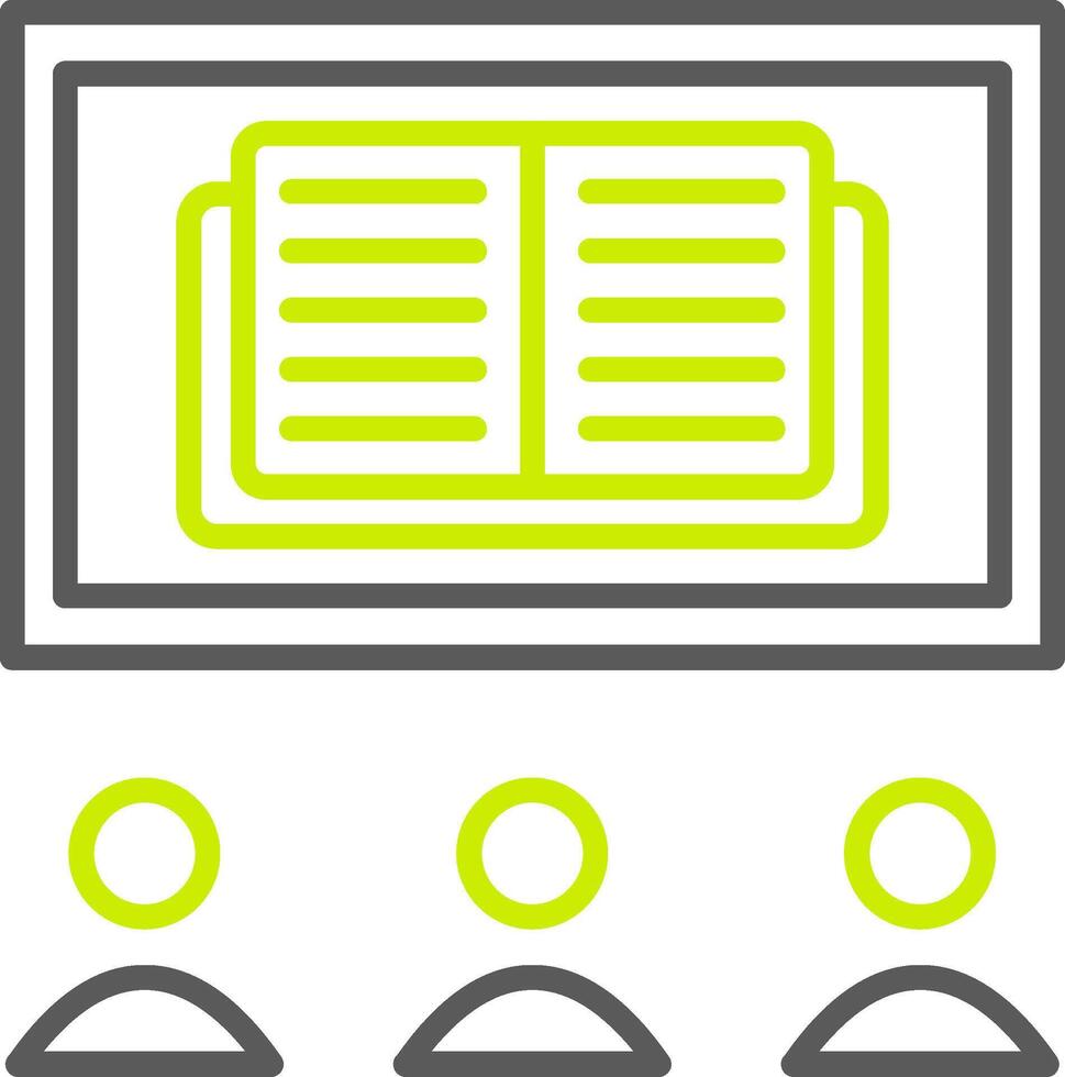 OnLine Two Color Learning Line Two Color Icon vector
