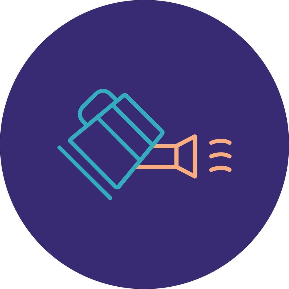 Water Can Line Two Color Circle Icon vector