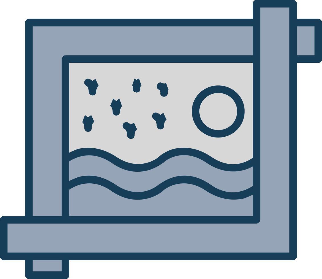 Crop Tool Line Filled Grey Icon vector