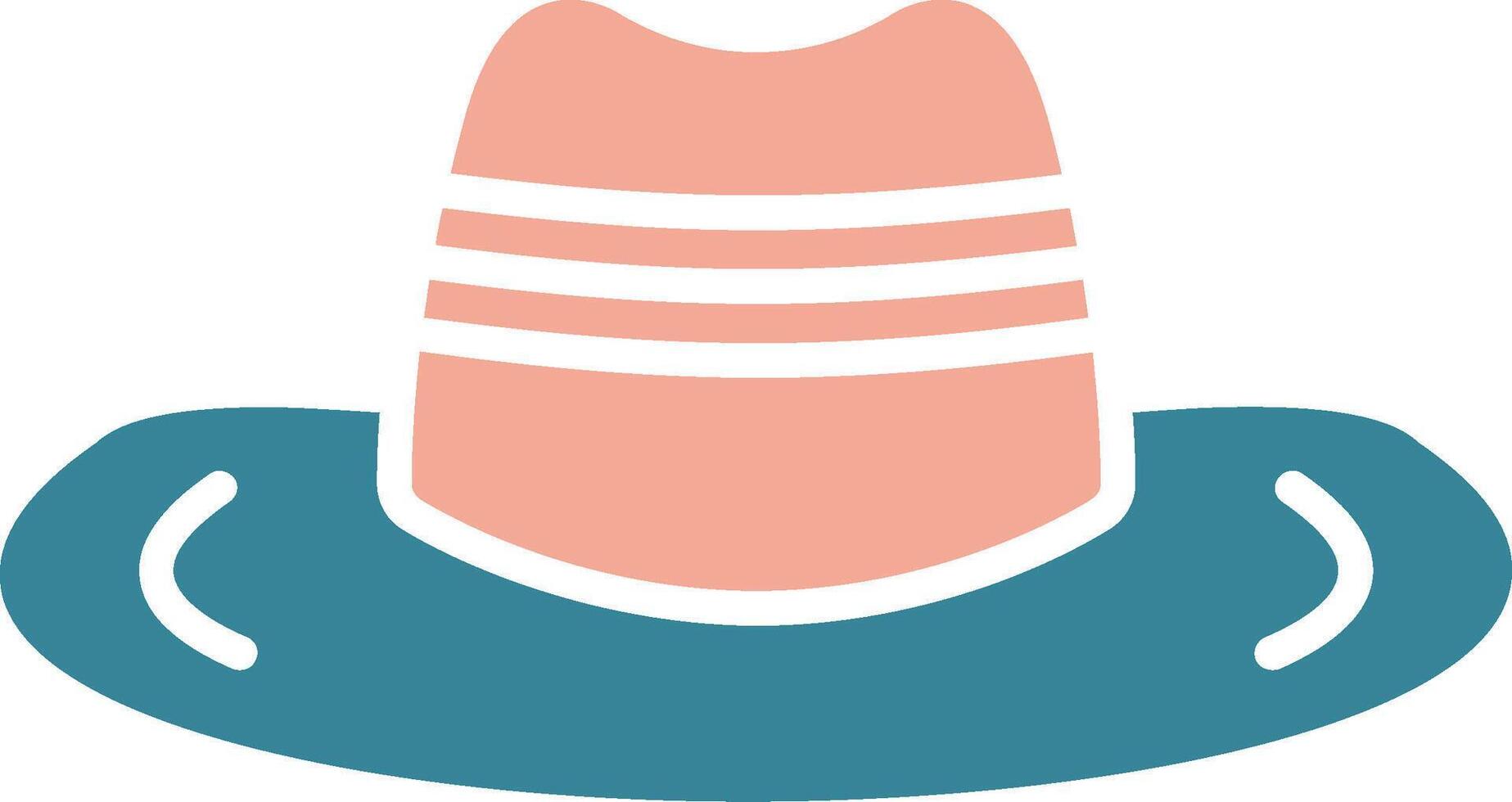 Cowboy Hat Glyph Two Color Icon vector