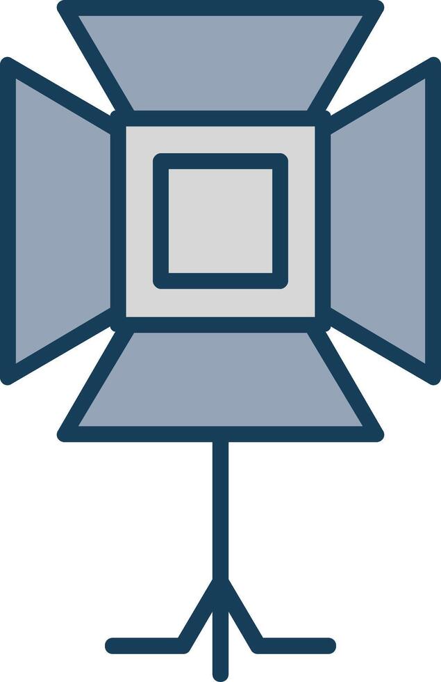 Spotlight Line Filled Grey Icon vector