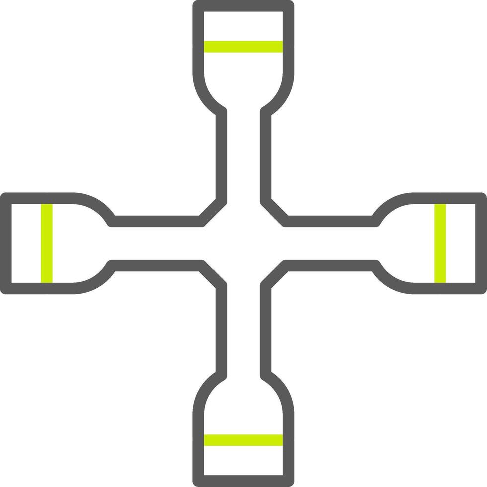 Wheel Brace Line Two Color Icon vector