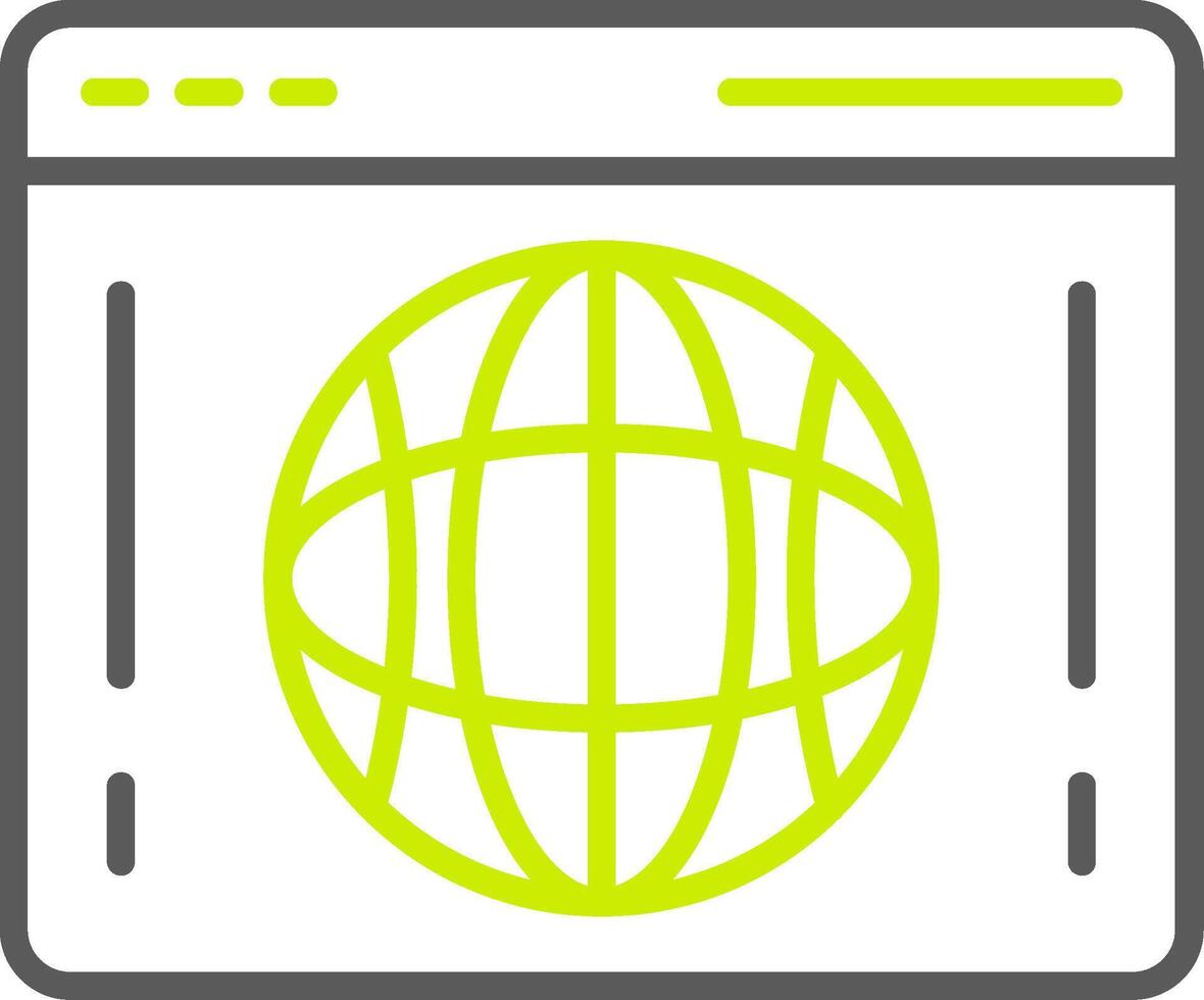 Web Portal Line Two Color Icon vector