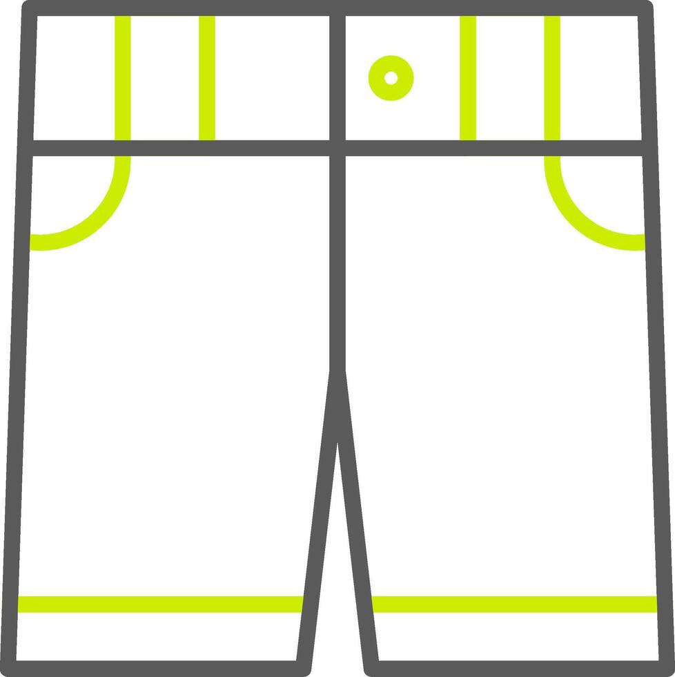 Shorts Line Two Color Icon vector