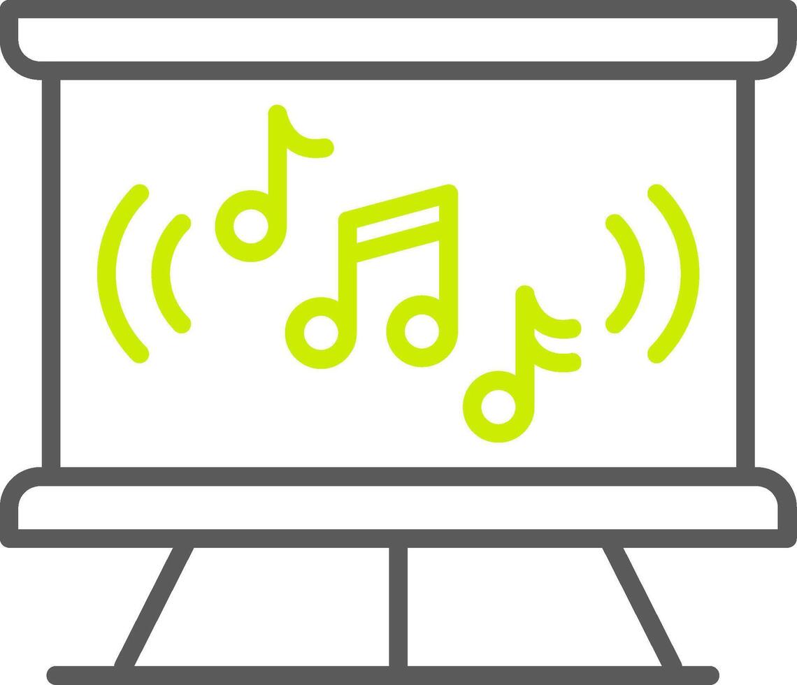 Music Class Line Two Color Icon vector