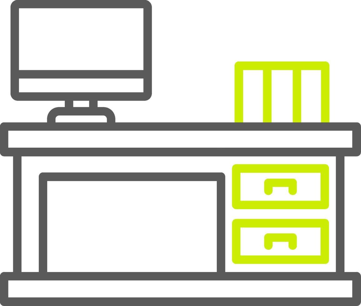 Work Space Line Two Color Icon vector