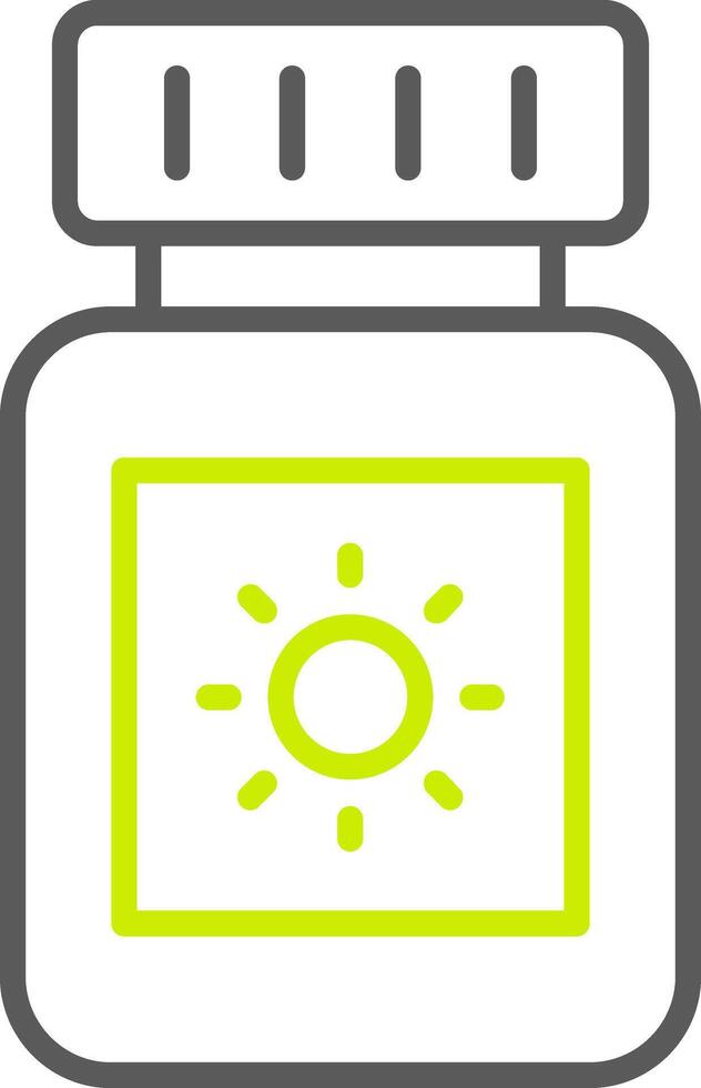 Sun Block Line Two Color Icon vector