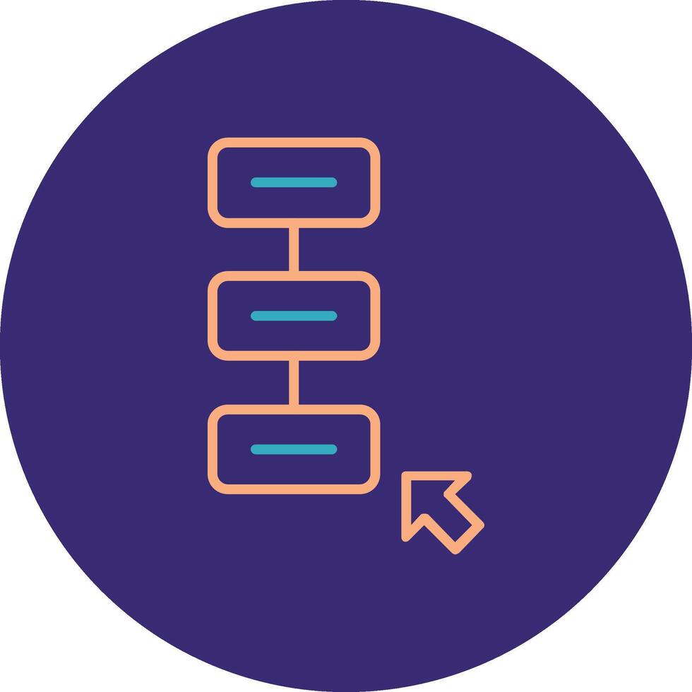 Tareas línea dos color circulo icono vector