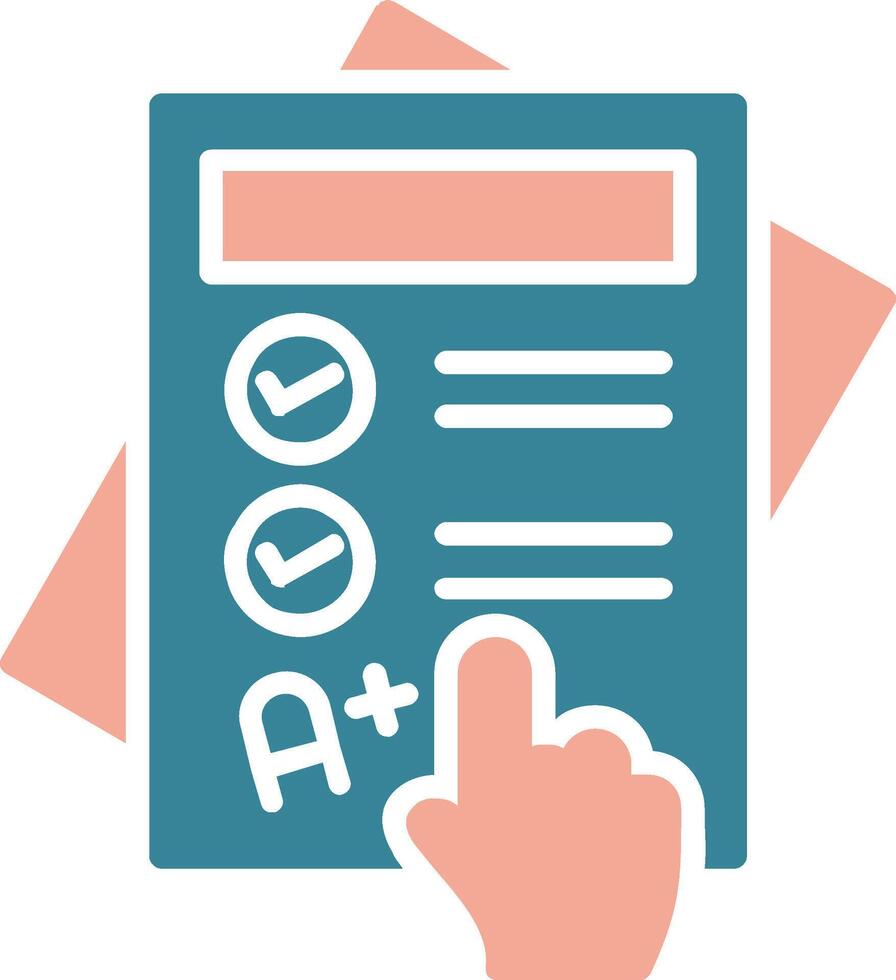 Exam Glyph Two Color Icon vector