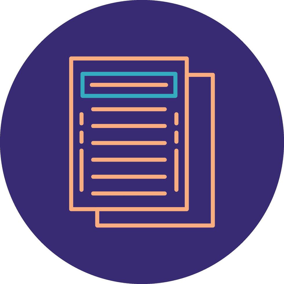 Task Line Two Color Circle Icon vector