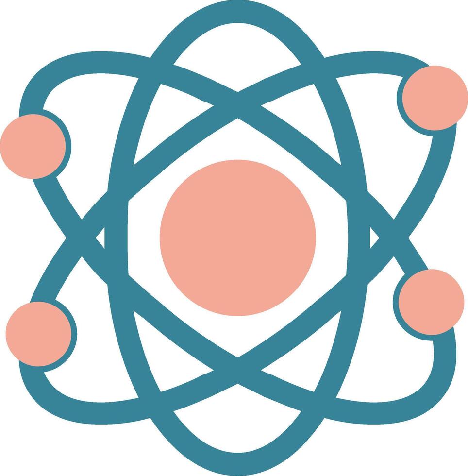 Atomic Glyph Two Color Icon vector