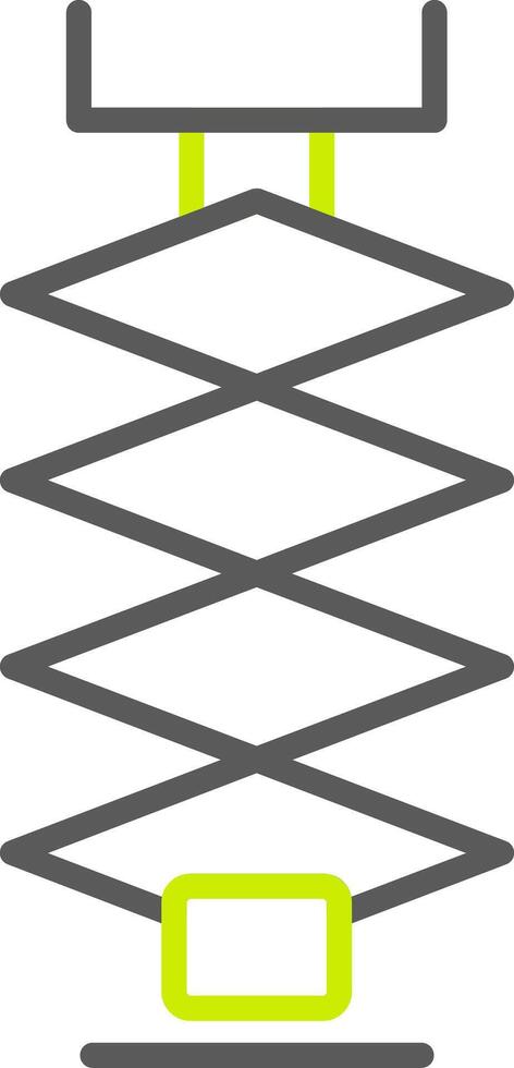 Car Jack Line Two Color Icon vector