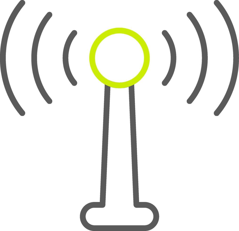 Antenna Line Two Color Icon vector