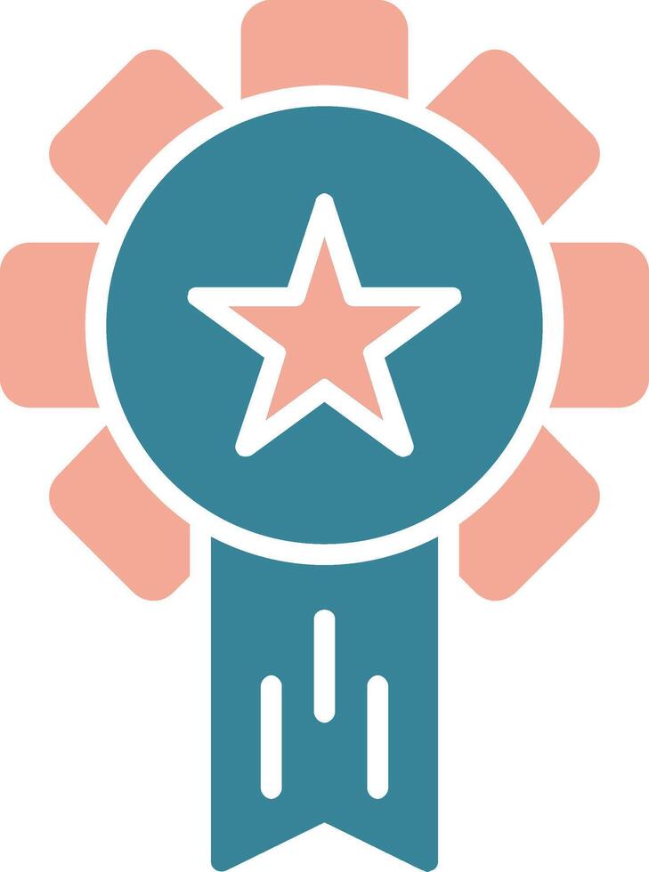 Award Glyph Two Color Icon vector