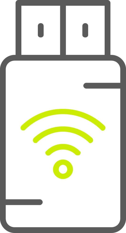 Pendrive Line Two Color Icon vector