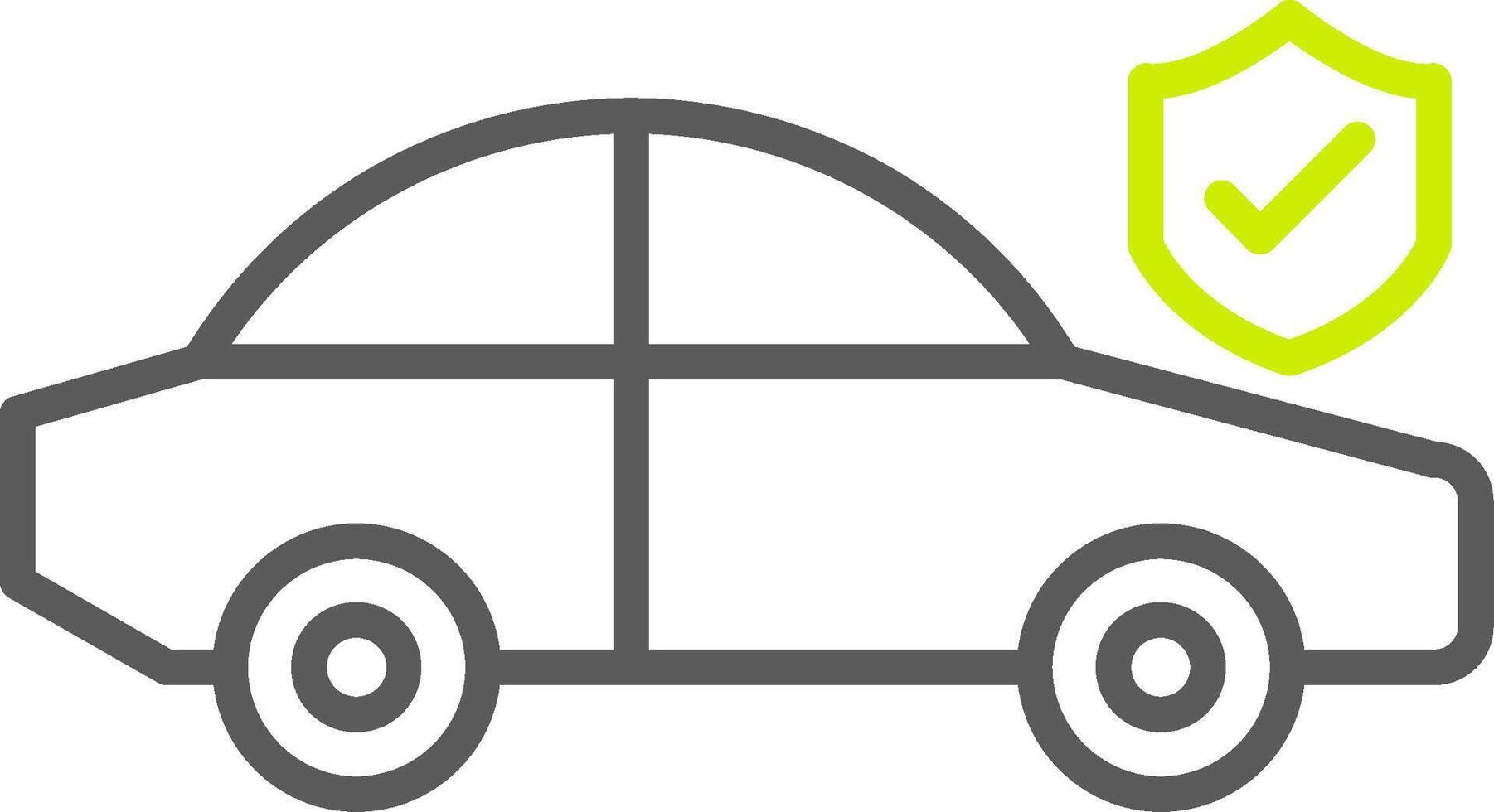 Car Insurance Line Two Color Icon vector