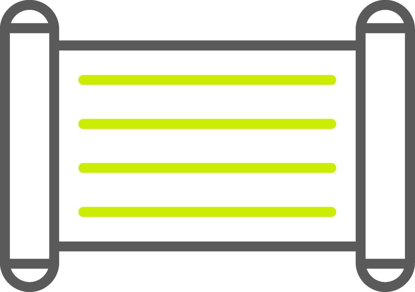 Old Scroll Line Two Color Icon vector