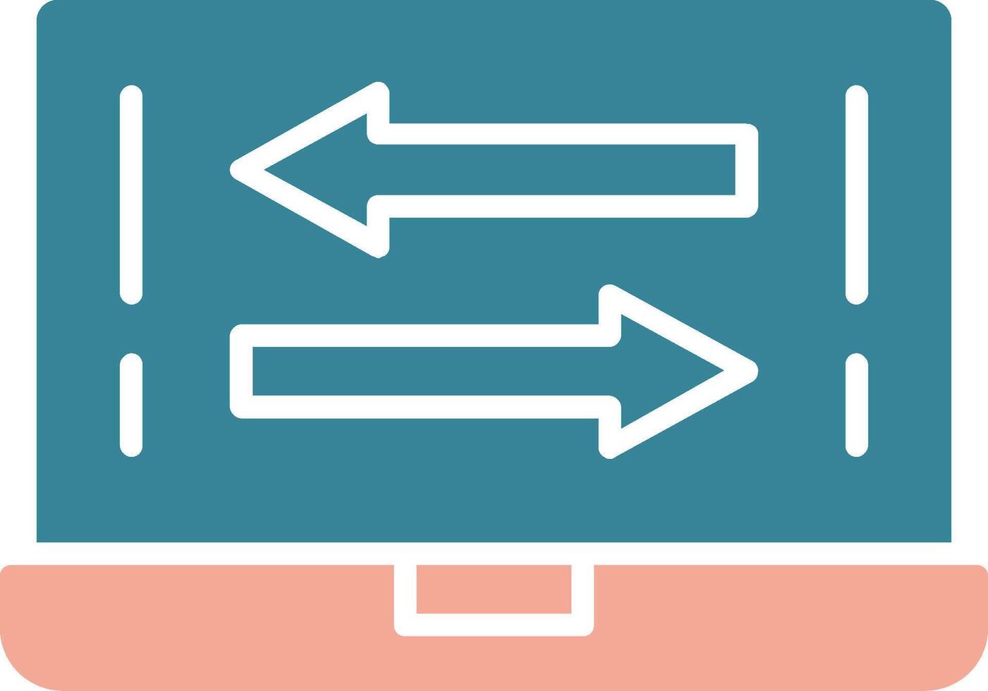 Transfer Glyph Two Color Icon vector