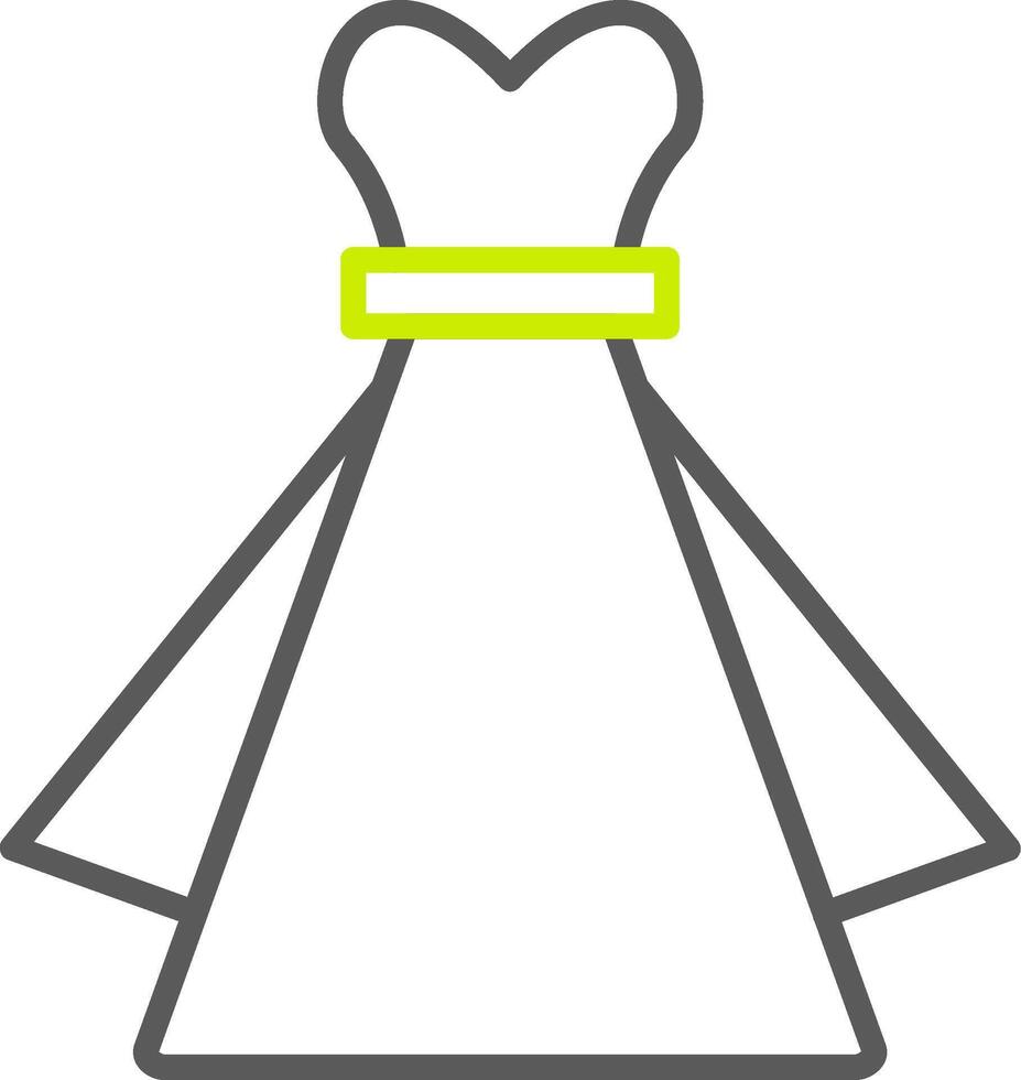 Dress Line Two Color Icon vector
