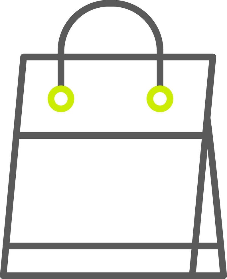 Shopping Bag Line Two Color Icon vector