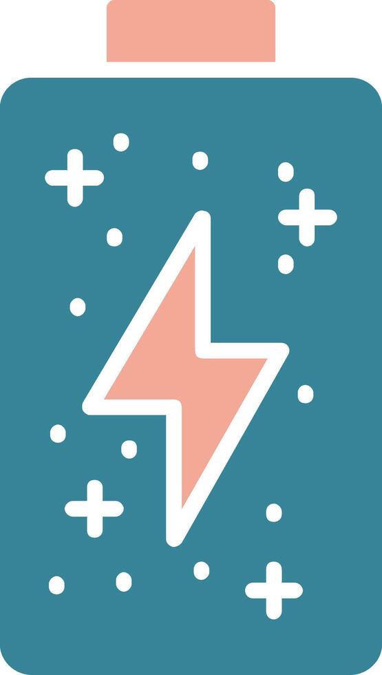 Battery Glyph Two Color Icon vector