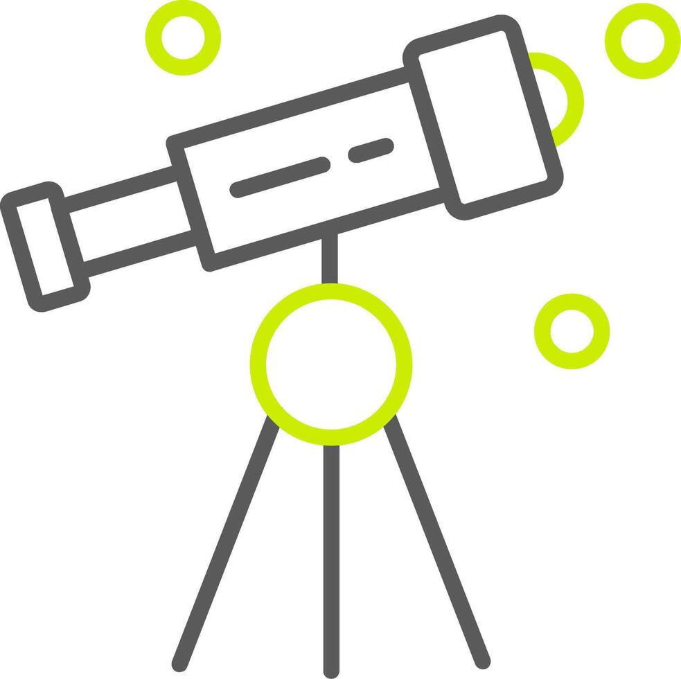 Telescope Line Two Color Icon vector
