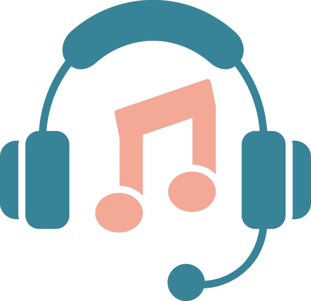 Music Glyph Two Color Icon vector