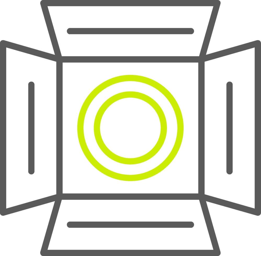 Spotlight Line Two Color Icon vector