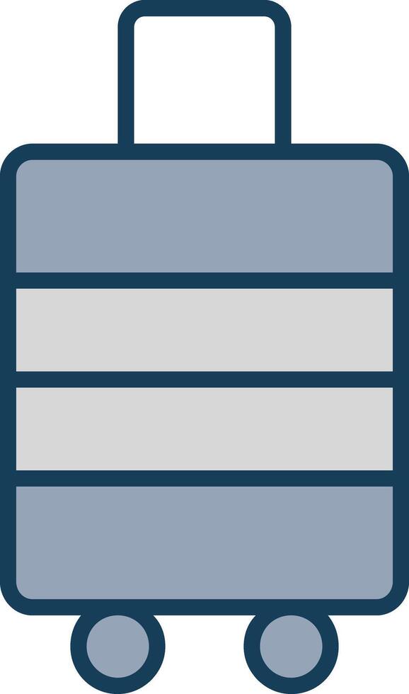 Luggage Line Filled Grey Icon vector