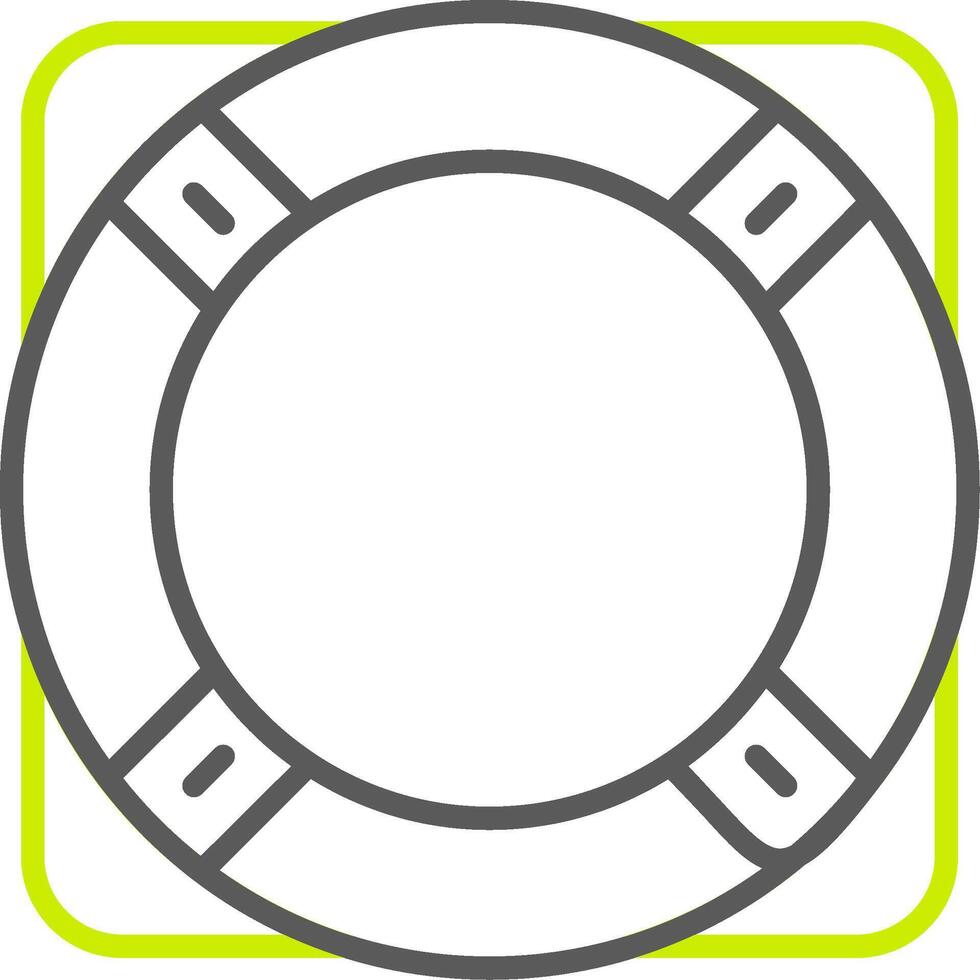 Life Ring Line Two Color Icon vector