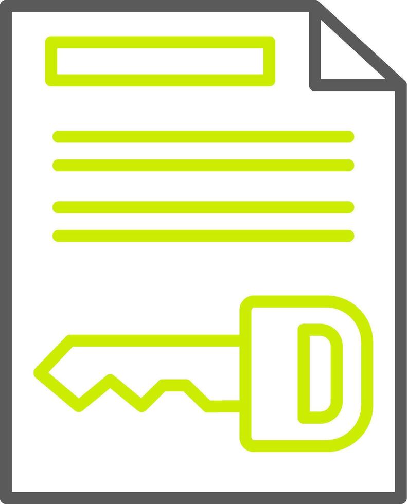 icono de dos colores de línea de documento vector