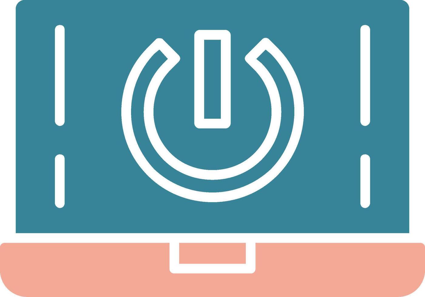 Start Button Glyph Two Color Icon vector