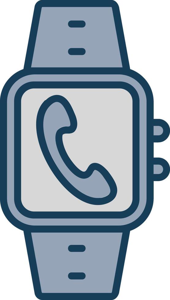 Incoming Call Line Filled Grey Icon vector