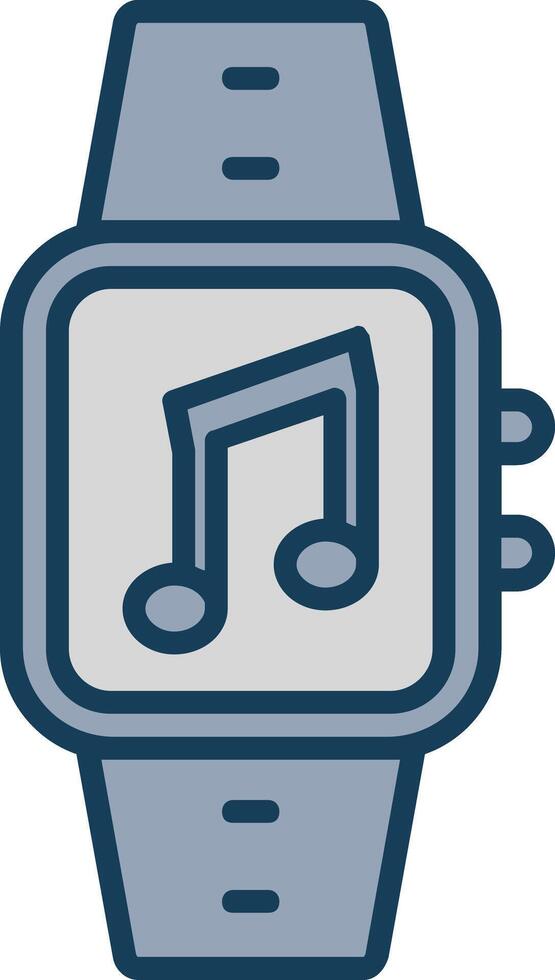 Music Line Filled Grey Icon vector