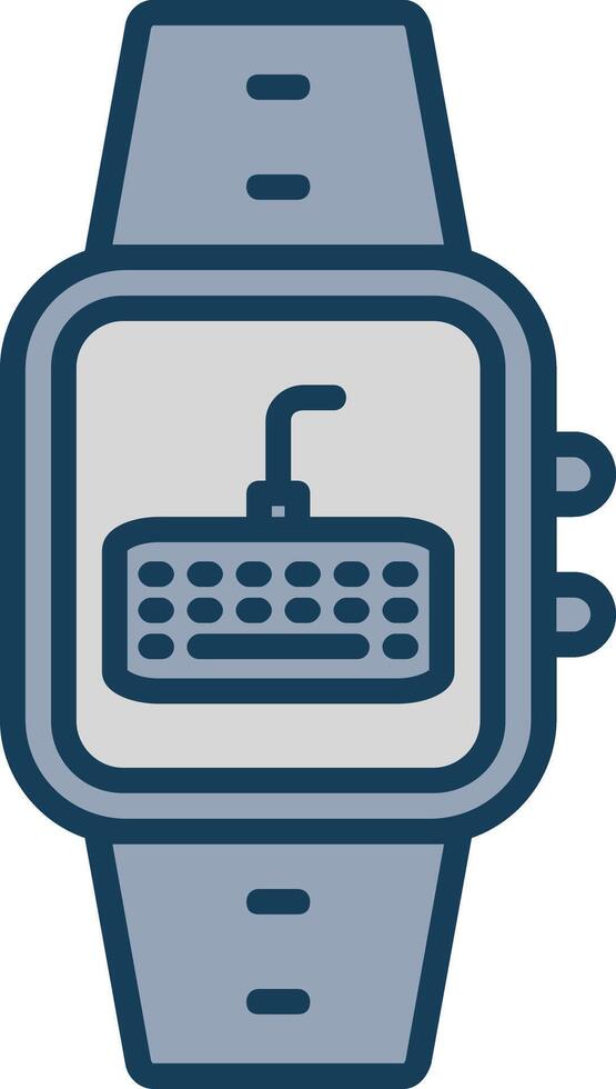 Keyboard Line Filled Grey Icon vector