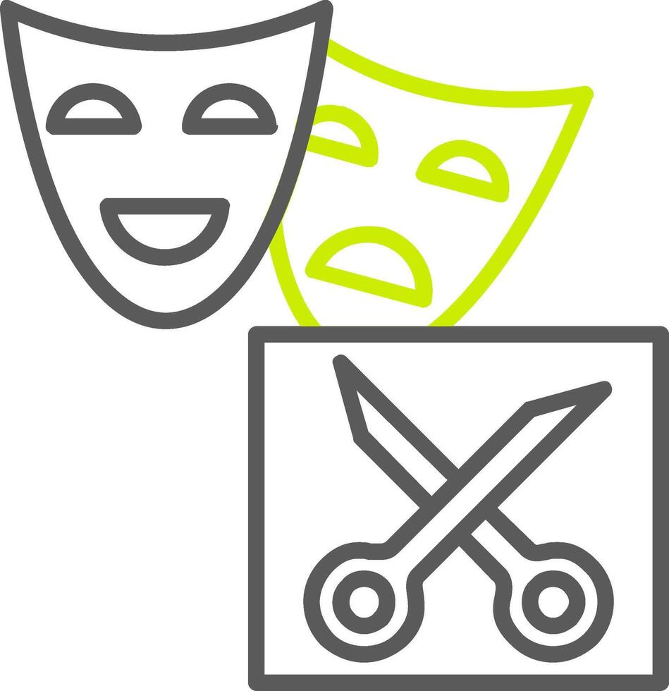 Drama Line Two Color Icon vector