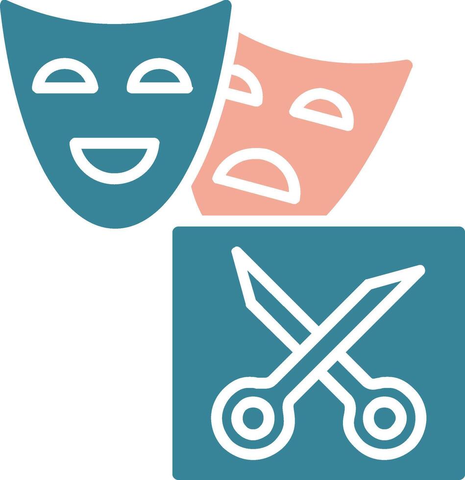 Drama Glyph Two Color Icon vector