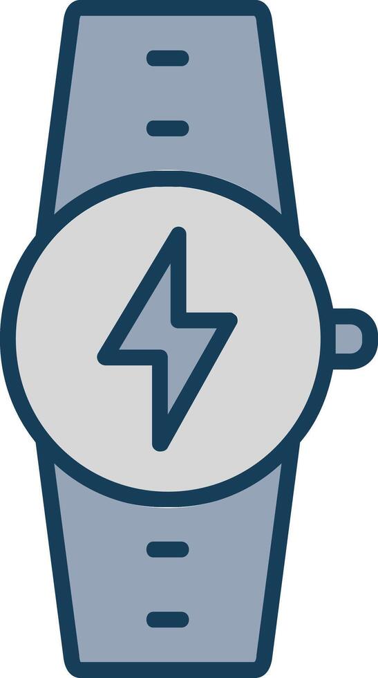 Charging Line Filled Grey Icon vector