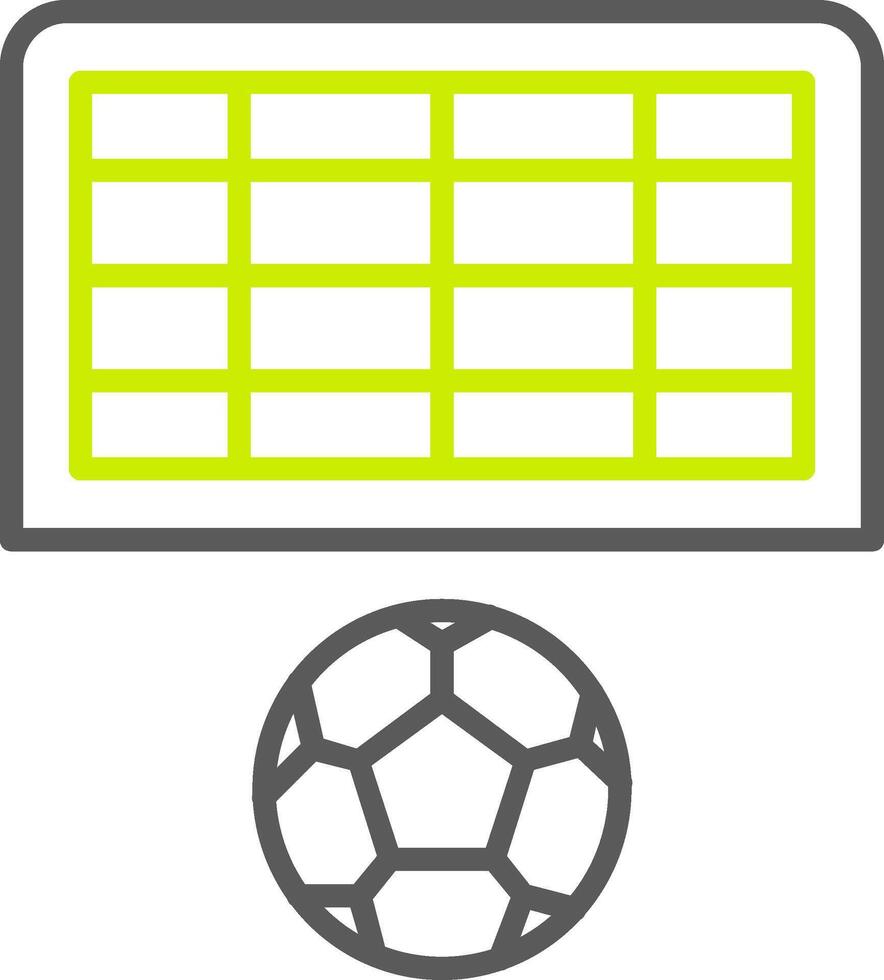 Football Goal Line Two Color Icon vector