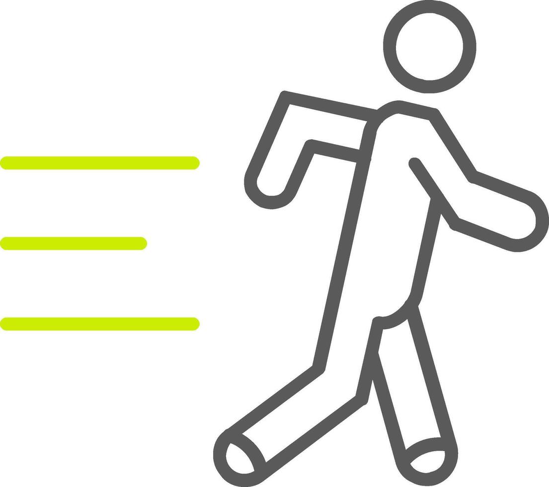 Jogging Line Two Color Icon vector