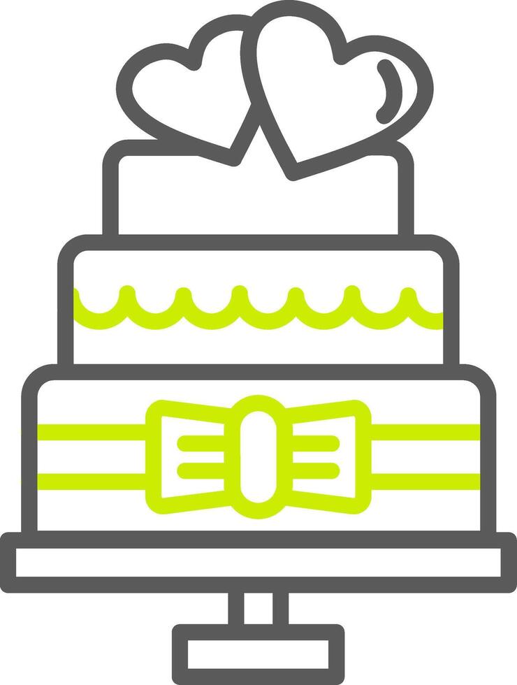 Wedding Cake Line Two Color Icon vector