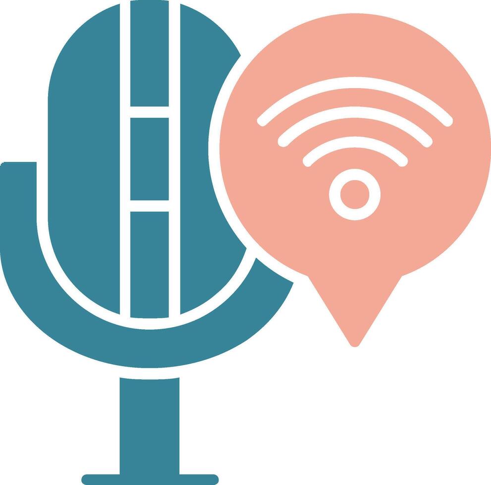 Connection Glyph Two Color Icon vector