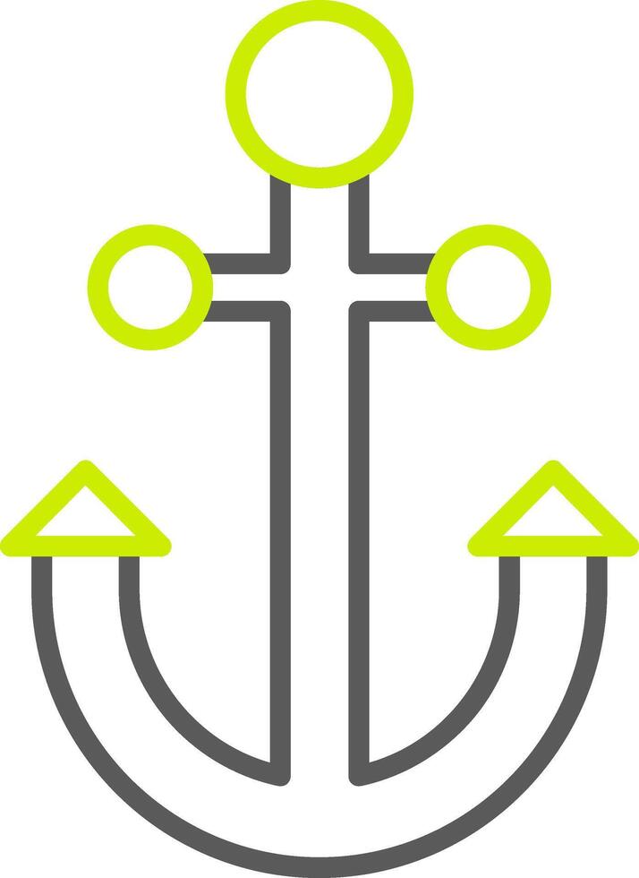 Anchor Line Two Color Icon vector