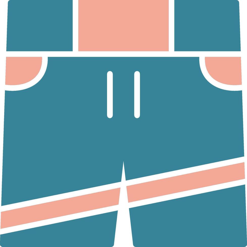 Shorts Glyph Two Color Icon vector