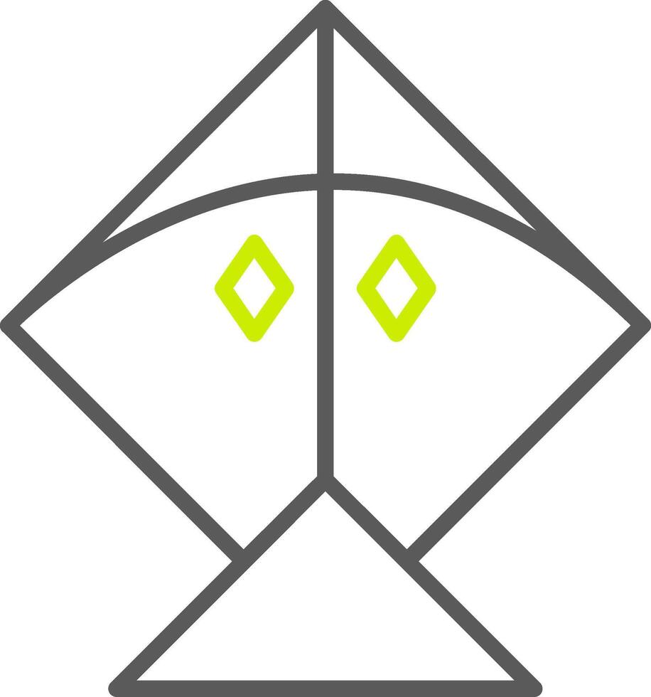 Kite Line Two Color Icon vector
