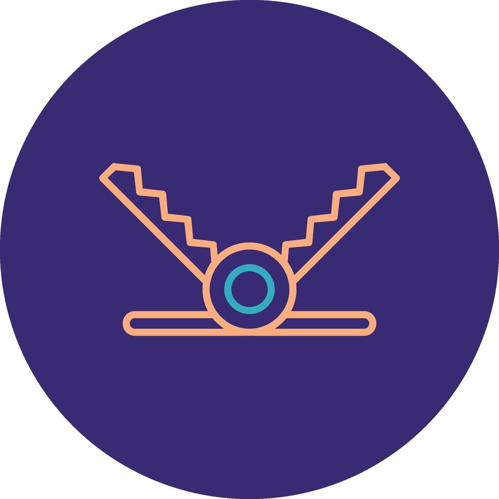 Trap Line Two Color Circle Icon vector