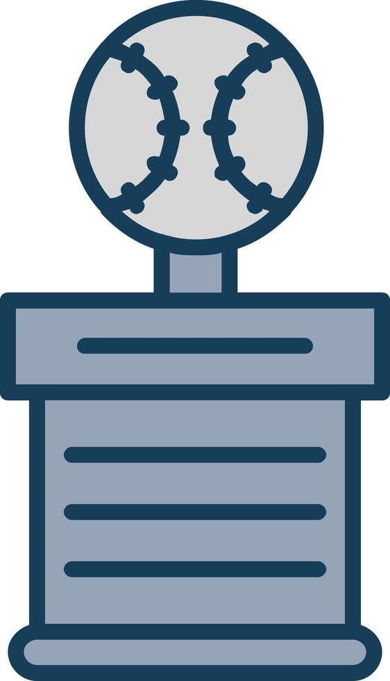 Baseball Line Filled Grey Icon vector