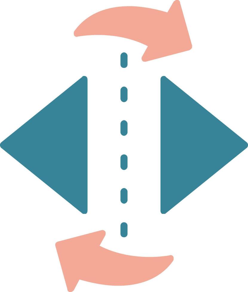 Reflect Glyph Two Color Icon vector