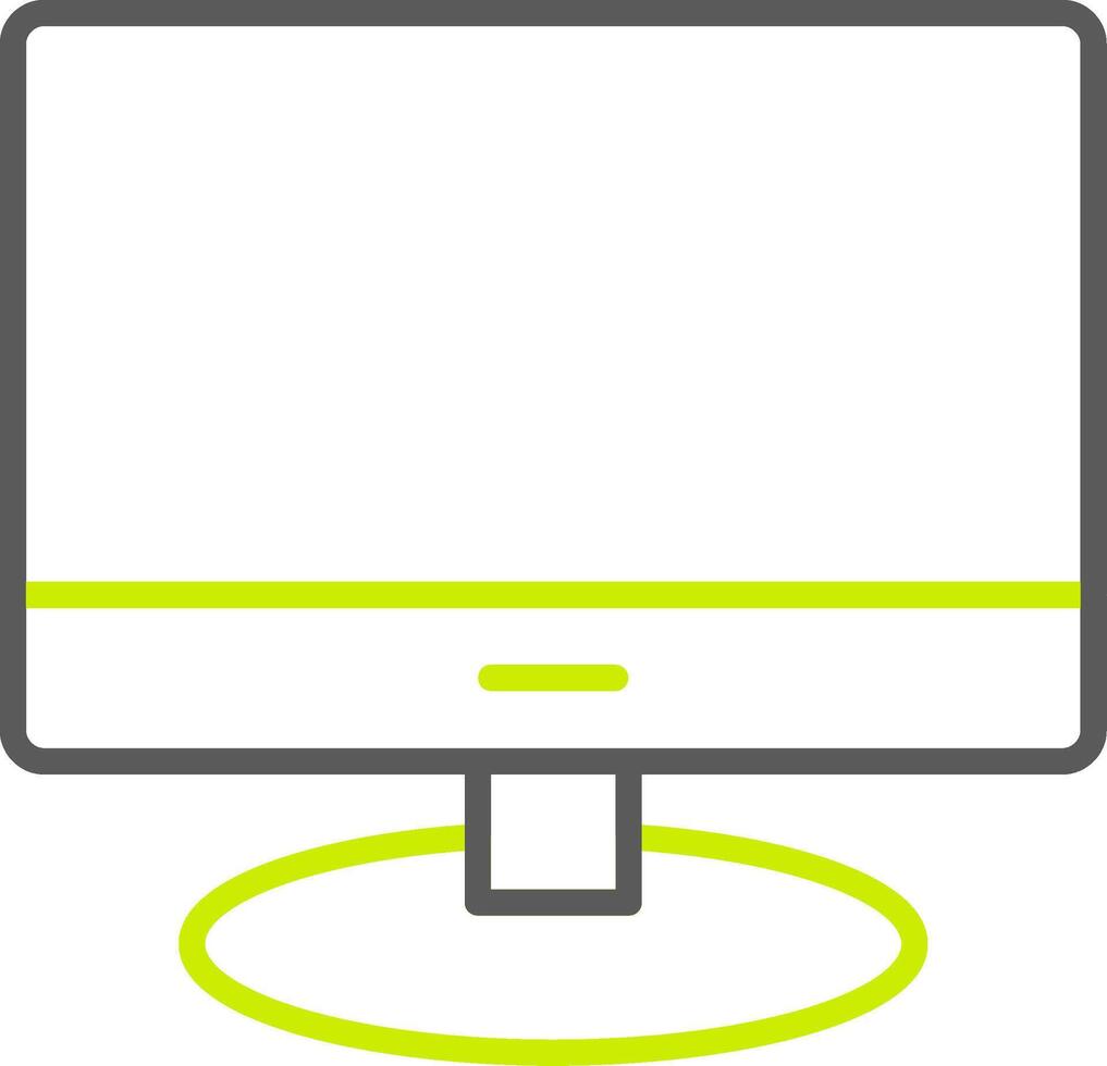 lcd línea dos color icono vector