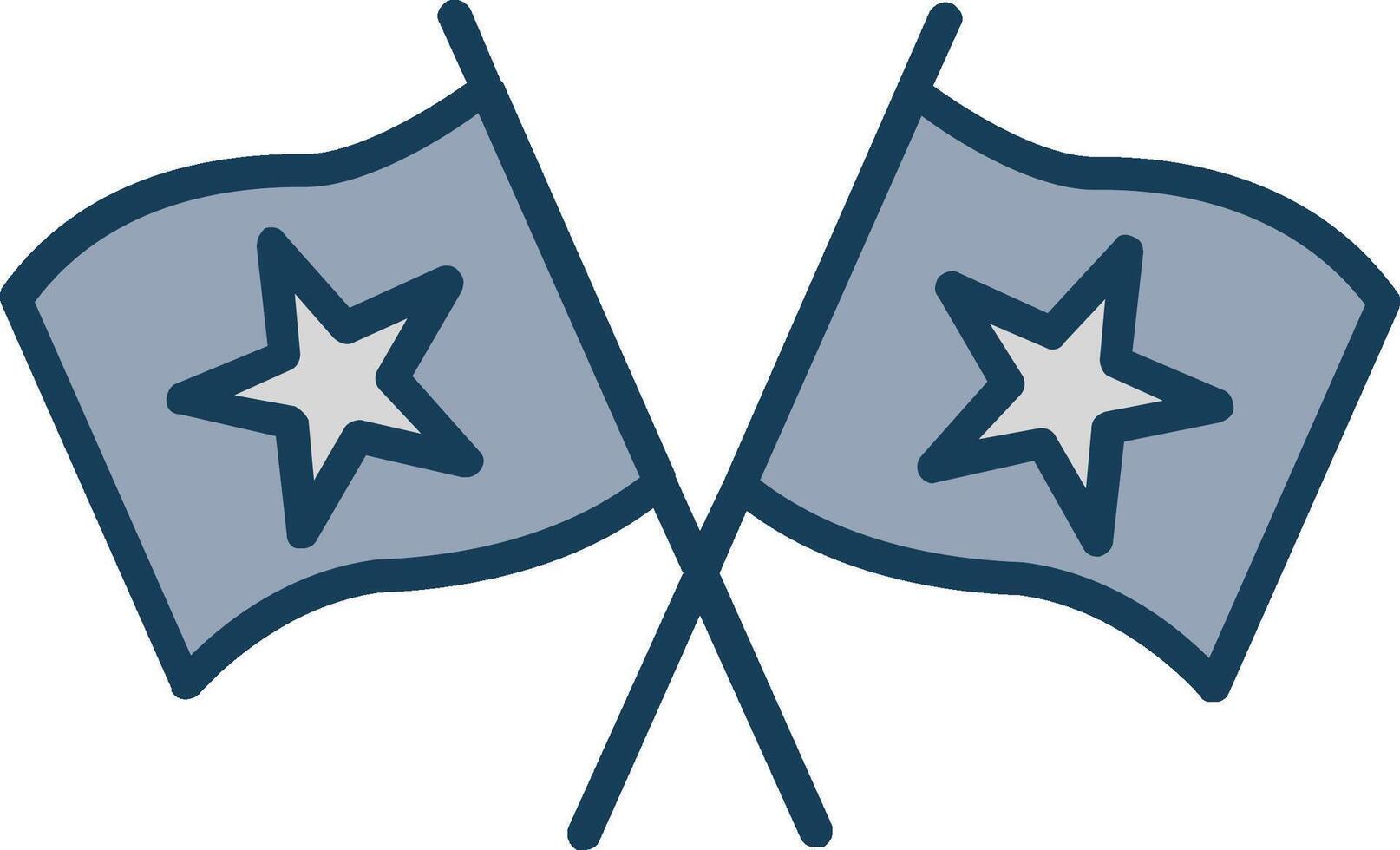 Flags Line Filled Grey Icon vector